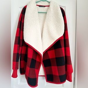 Abercrombie & Fitch] Drape Front Cape Poncho Boho Jacket Size S